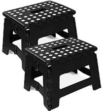 Utopia Home Folding Step Stool - Pack of 2 Foot Stool with 9 Inch Height -
