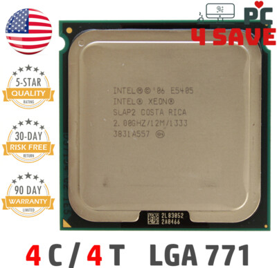 Intel Xeon E5405 SLAP2 SLBBP 2.00GHz 12MB Quad Core LGA 771 Server Processor CPU
