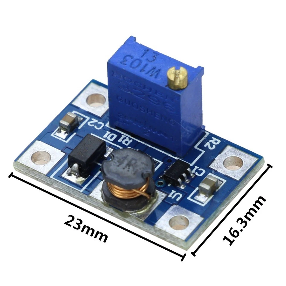 5pcs DC-DC SX1308 Step-UP Adjustable Step Up Boost Converter 2-24V to 2-28V 2A - Imagen 3 de 4