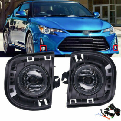 Fit 2014-2016 Toyota Scion TC/ZELAS Pairs Fog Lights Clear Lamps W/Switch Wiring