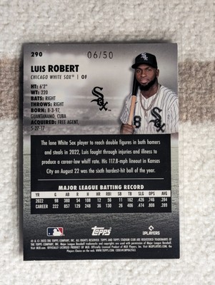 2023 TOPPS STADIUM CLUB LUIS ROBERT SP 06/50 BLUE FOIL CHICAGO 
