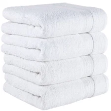 REGAL RUBY Quick-Dry 4 Pieces Hand Towel Cotton Linen Set - Highly Absorbent