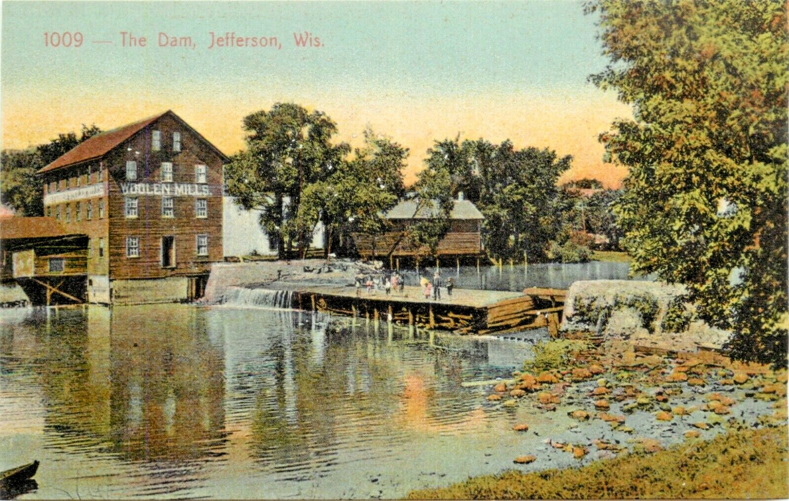 A View Of The Woolen Mill & Dam, Jefferson, Wisconsin WI eBay