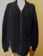 NWT Mens/Unisex Sz M Edition Express Full Zip Blue Sweater Cardigan Pockets 128