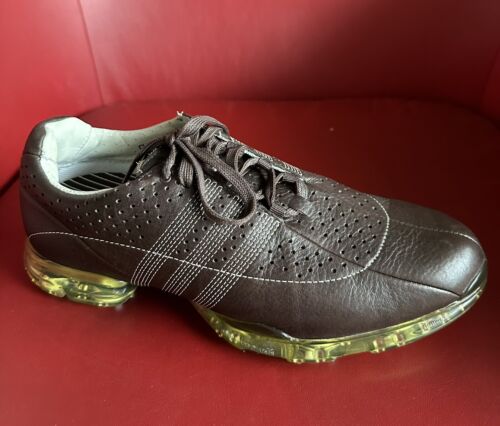 ADIDAS ADIPURE NEUF chaussures de golf homme taille 8 marron chocolat/Touwht 816260 neuves - Photo 1/12