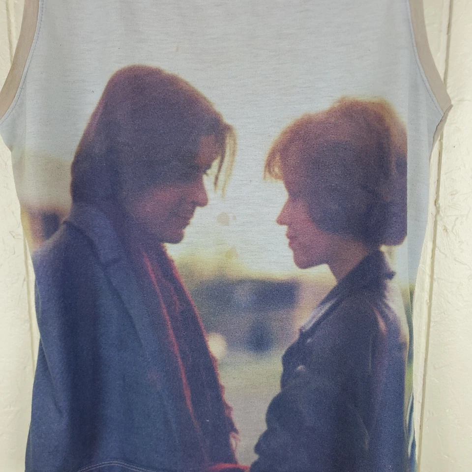 Camiseta sin mangas The Breakfast Club para mujer grande beige gráfico cuello redondo sin mangas Foto 3 de 4