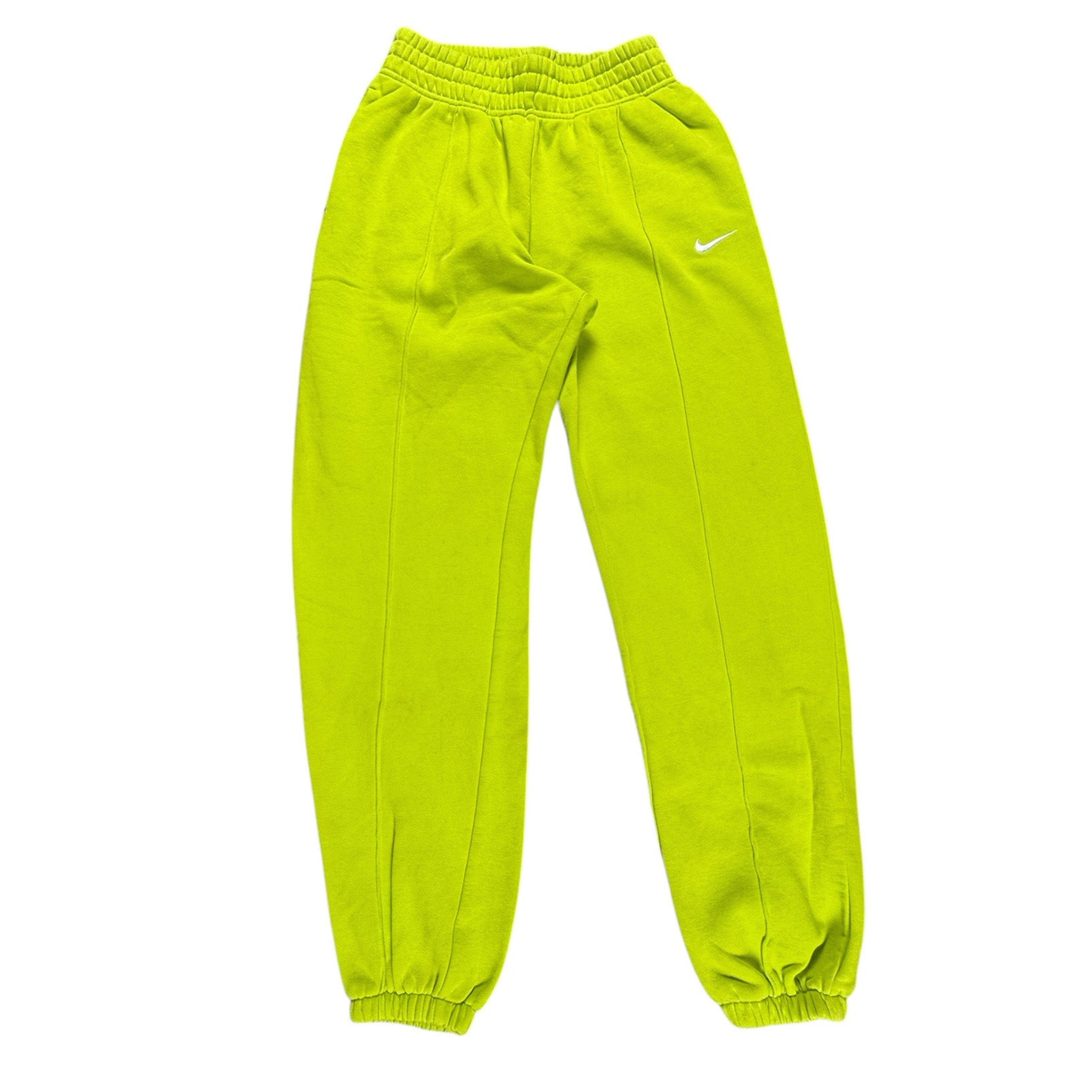 Nike Sweatpants Mens XS Fleece Joggers Swoosh Logo Neon Workout