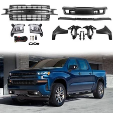 For 2019-2021 CHEVY SILVERADO 1500 FRONT BUMPER ASSEMBLY W/FOG LIGHTS Grille