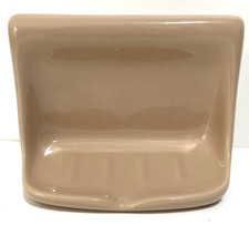 Sand Brown Ceramic Wall Mount Soap Dish Holde...