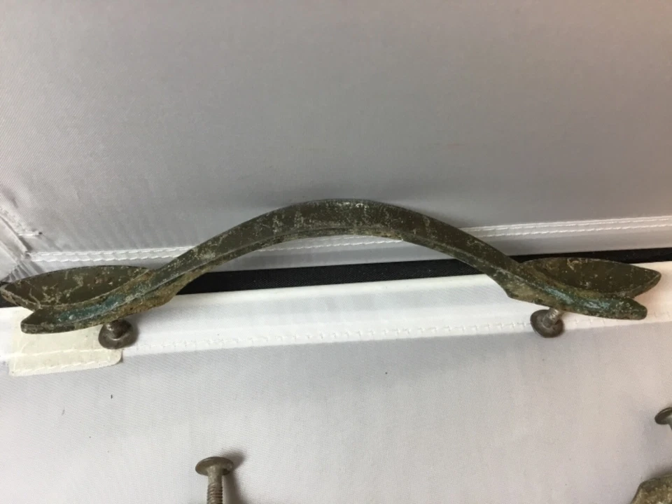 Vintage mid century modern drawer pulls brass #321 Foto 4 de 4