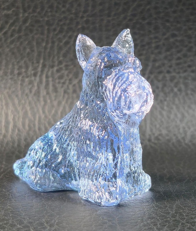 Boyd's Crystal Art Glass DUKE the SCOTTIE DOG #1 PURPLE VALOR 7-23-02 Lavender