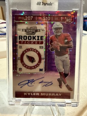 Kyler Murray Contenders Optic Rookie Purple Pulsar 1/1 Auto Rookie Ticket