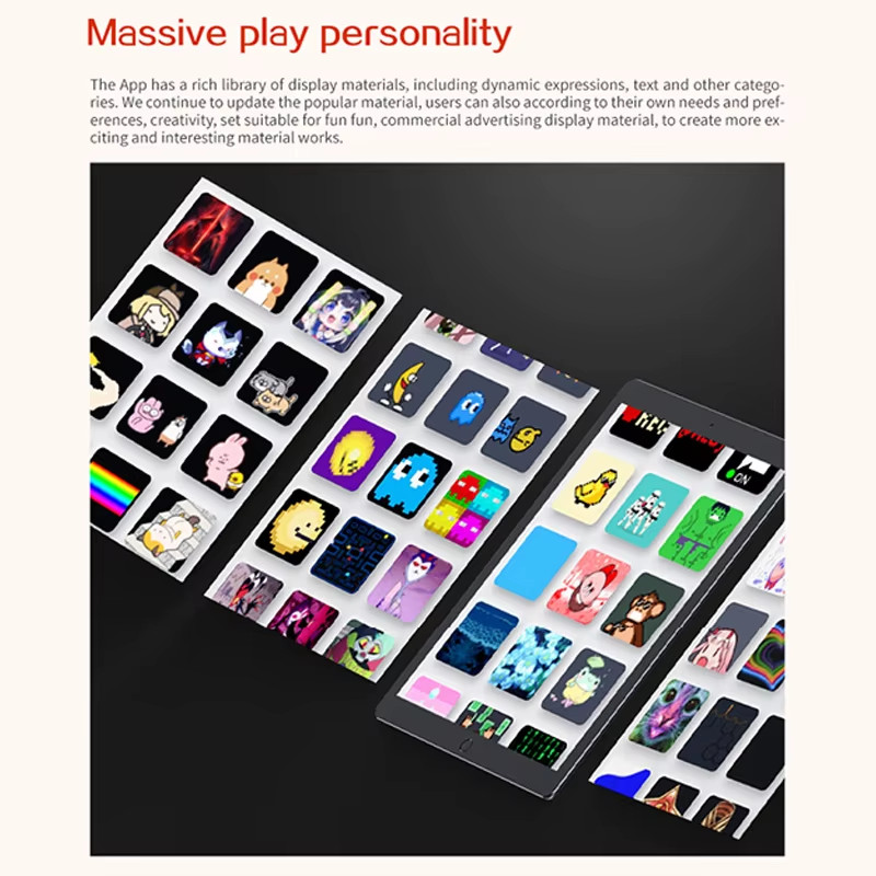 School Backpack Led Screen Cell Phone Programming DIY Pattern Lightweight Hard C image 5