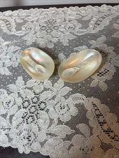 2 Mother of Pearl Caviar Spoon and Dish Sets Salt Cellar Sets 4 Pieces