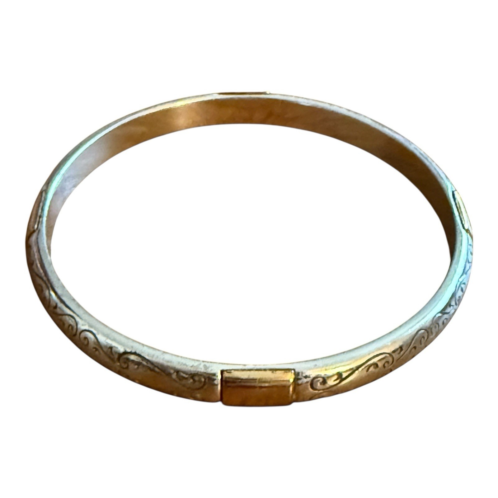 Brighton Two Tone Bangle Bracelet Stackable Silve… - image 1