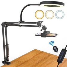 10" Ring Light with Overhead Phone Mount Desk Light Tripod for Video Live Stream