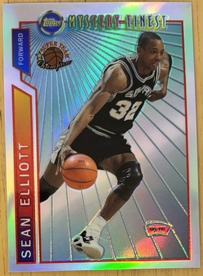 1996-97 Topps Super Team Champions Mystery Finest Refractor Sean Elliott #M6