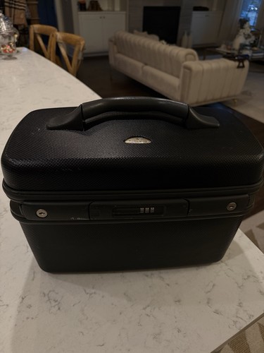 Samsonite 90’s Black Train Case Cosmetic Case, Mirror, & Combin. Lock - Afbeelding 2 van 16