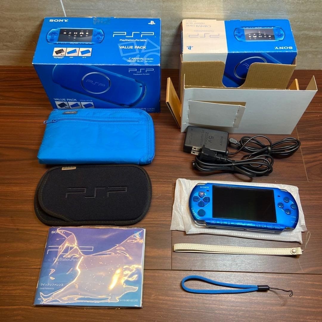PSP 3000 Value Pack Vibrant Blue 5491 From Japan