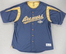 Milwaukee Brewers Dynasty Series Baseball Jersey Men’s XL Blue Gold MLB READ