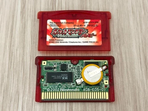 Pokemon Ruby Gameboy Advance Japanese Tested Cleaned Authentic New Battery GBA