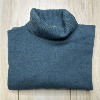 WOOLOVERS Green Roll Neck Long Sleeved Wool/Cashmere Sweater Size Medium
