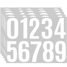 Large 4-inch number decals, 5 sheets of self-adhesive house number stickers