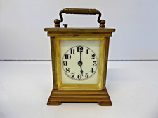 Small Chiming Waterbury Clock Co Brass Carria...