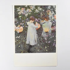 Carnation, Lily, Lily, Rose (1885-6) by John Singer Sargent, Art Postcard