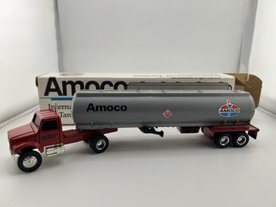 Vtg ERTL Toys 1211 Amoco Oil Semi Truck Trailer Tanker Metal & Plastic 10'' Long