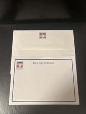 2001 Baseball HOF Personalized Bill Mazeroski Postcard with Envelope Included