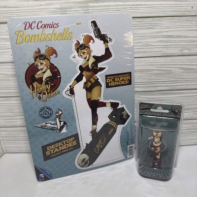 Harley Quinn Bundle: DC Bombshells 3  Tall Premium Keychain & 11 Desktop Standee