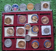 20 Geldmünzen Ecu ECU Europa - Silber - Gold - versilbert - vergoldet ? ca.550gr