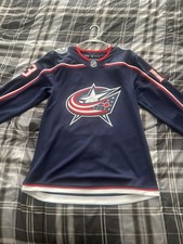 $230 Adidas Hockey Columbus Blue Jackets Navy Jersey Cam Atkinson HD1288 Size 42