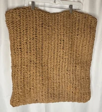 Restoration Hardware Euro 24" Pillow Sham Neutral JUTE Weave RH Tan FARMHOUSE