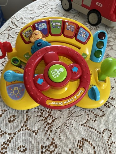 VTECH Turn In Learn Center Toy. Uses Two AA Batteries Works -Cute Learning Toy.