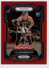 2024 Panini Prizm Monopoly WNBA Red 74/99 Aaliyah Edwards #13 Rookie RC 1hu6