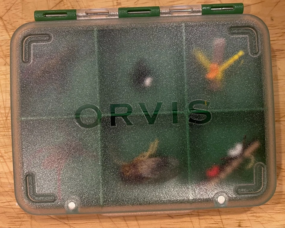 Assortment of 6 Terrestrial Paterns Flies  w/Orvis Fly Box (Magnetic Closure) - Image 2 of 2
