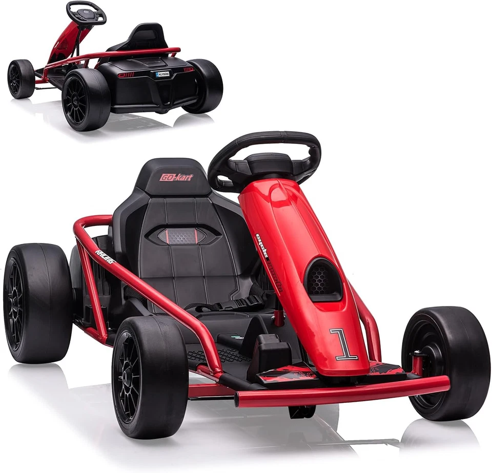 24V 9Ah Ride-on Electric Go Kart Car Toy 8.1 MPH Power Wheels Load 155 Lbs 300w - Image 2 of 4