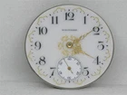 ANTIQUE 16S WALTHAM GOLD FOIL & ENAMEL FANCY DIAL POCKET WATCH MOVEMENT & DIAL