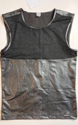 Manstore Tanktop Shirt Gr. M Prototyp NEU schwarz Lederimitat transparent