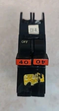FPE Federal Pacific 40 Amp 2 Pole NC240 Stab-Lok Breaker Chipped