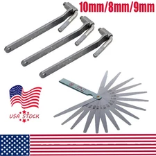 3PCS ATV Motorcycle Engine Valve Screw Adjustment Tool Wrench 8/9/10MM w/Gauge