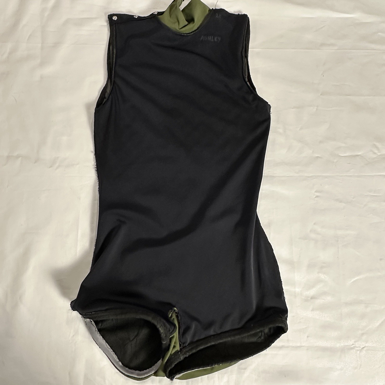 Green Black Patterned Mesh Custom Rhinestone Bike… - image 13