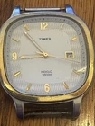 Vintage TIMEX WR 50m Indiglo Wrist Watch Nemesis Leather Cuff Band M1 Works