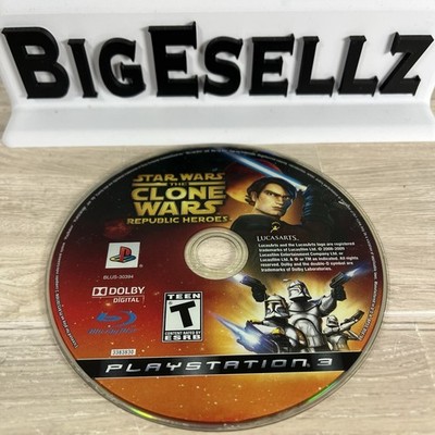 Star Wars The Clone Wars Republic Heroes PS3 Tested Authentic Loose Disc
