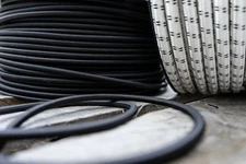 Premium Marine Shock Cord Stretch Cord Bungee Braided Polyester Black White Rope