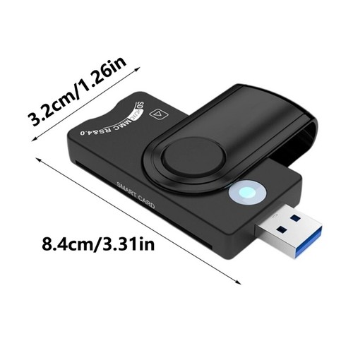 USB3.0 5 in 1 Card Reader Adapter for SDTF SIMs IDs IC Cards Plugs and Play - Zdjęcie 8 z 8