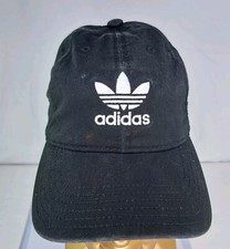 Adidas Trefoil Spell Out Black Adjustable Strapback Cap Hat Dad