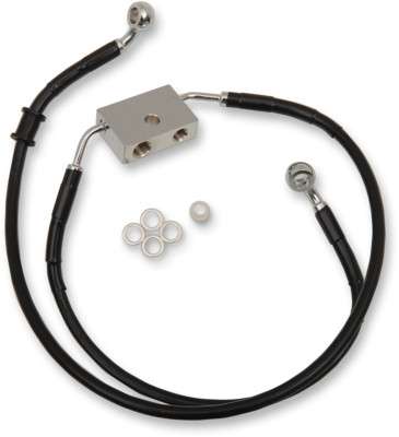 Drag Plus 10'' Black Vinyl Front Brake Line Kit DOT Harley Davidson XL883N 14-18